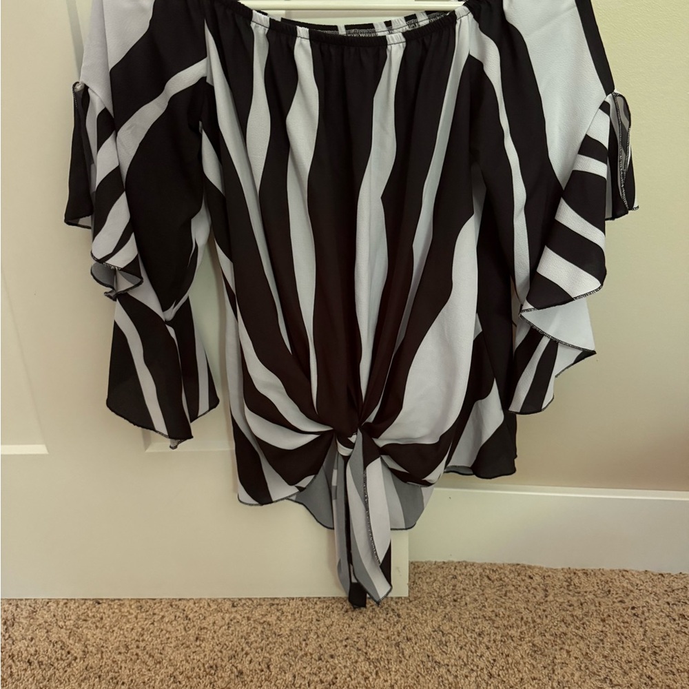 Black and White Women's Top